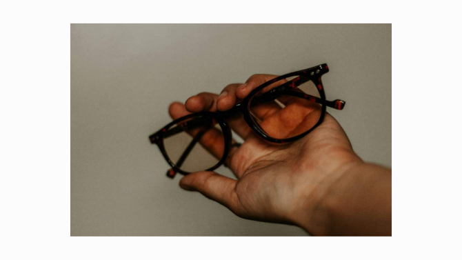 A pair of glasses with clear round lenses