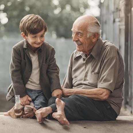 Image for the assembly story Ageing - The Old Grandfather and His Little Grandson, by Leo Tolstoy